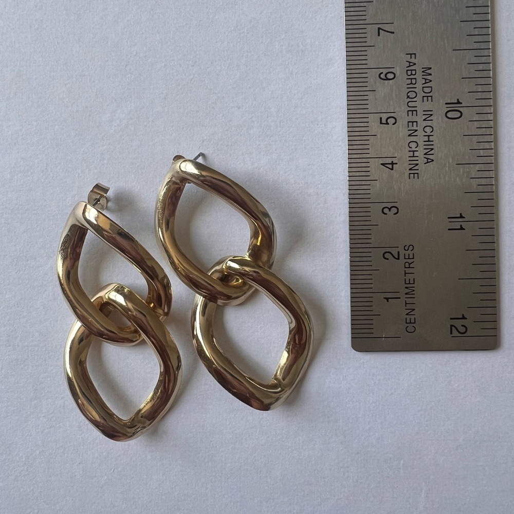 OAK + FORT Gold Link Earrings
